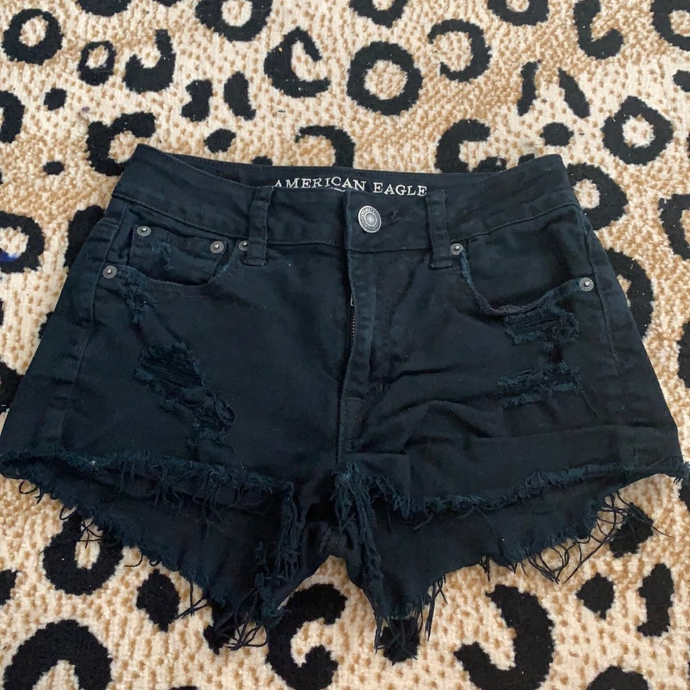 American eagle black shorts